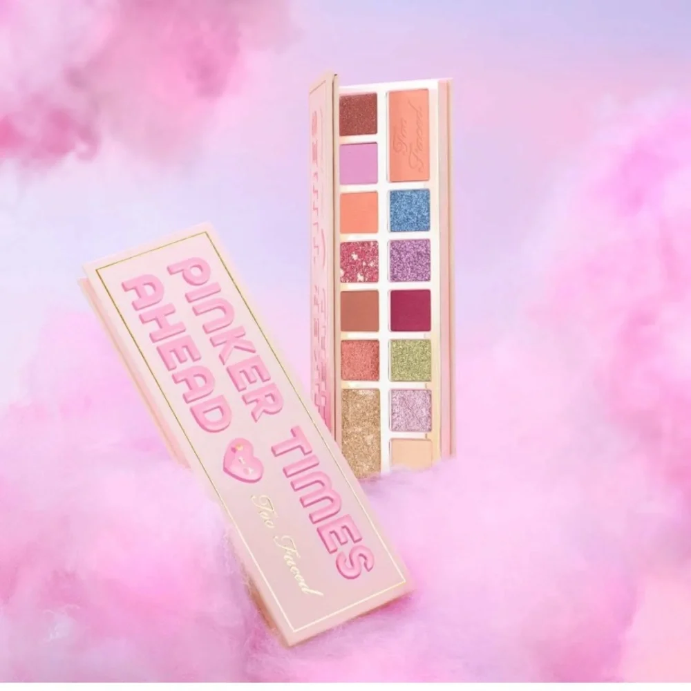 NEW Too Faced Pinker Times Ahead eye shadow x14 Palette vibrant pigment